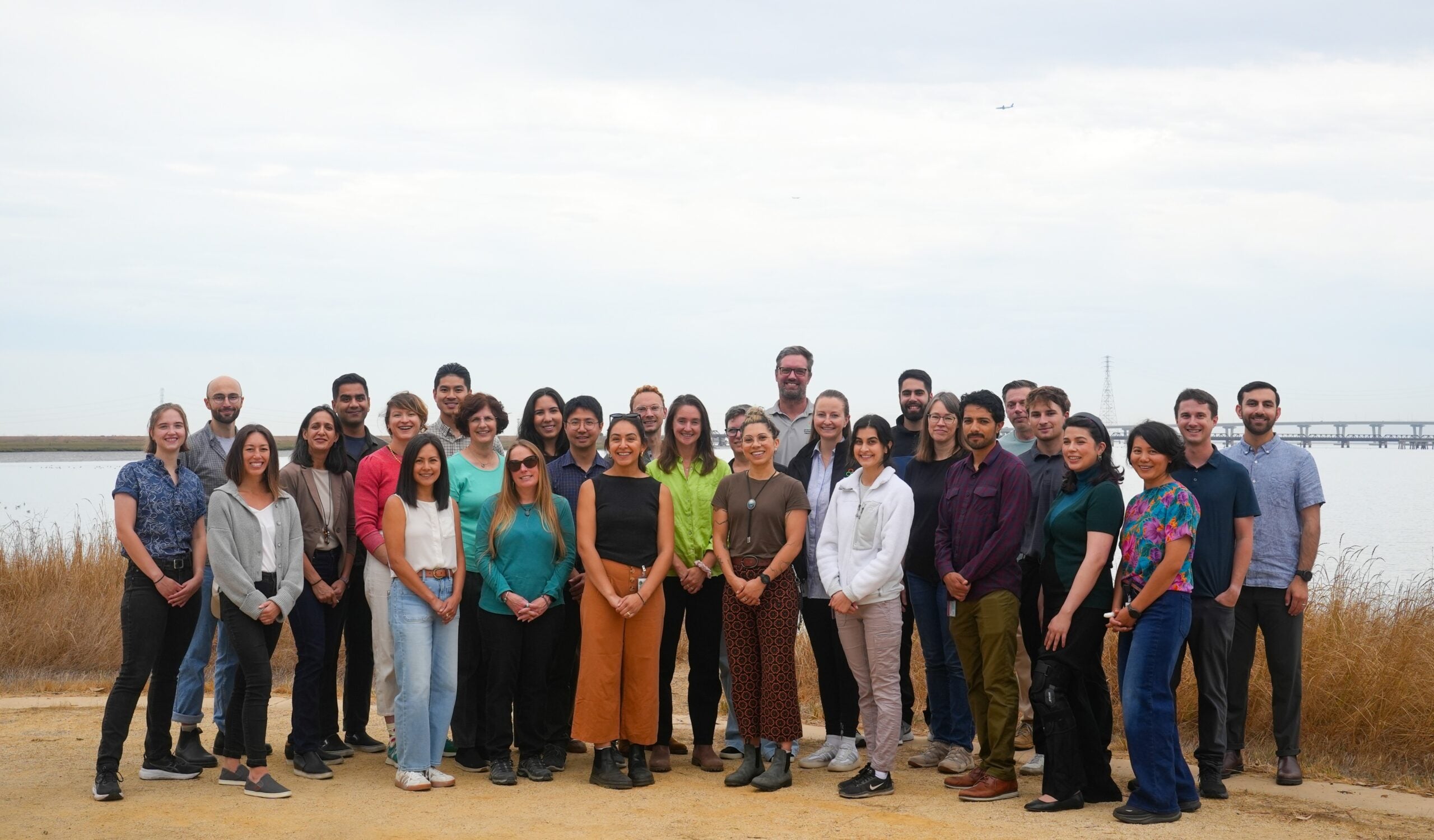 Group photo of Sustainability Department staff at Cooley Landing.
