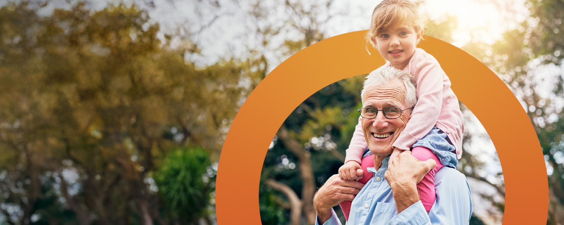 grandparent with grandchild is concerned about greenhouse gas reduction for future generations