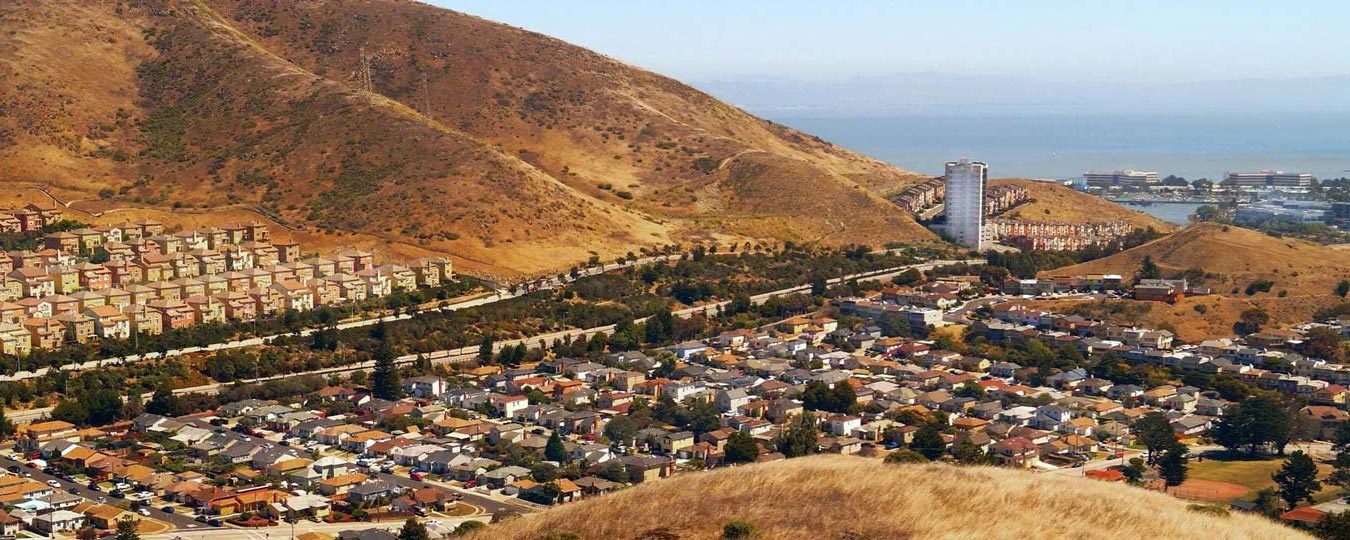 potential landslide risk areas in San Mateo County